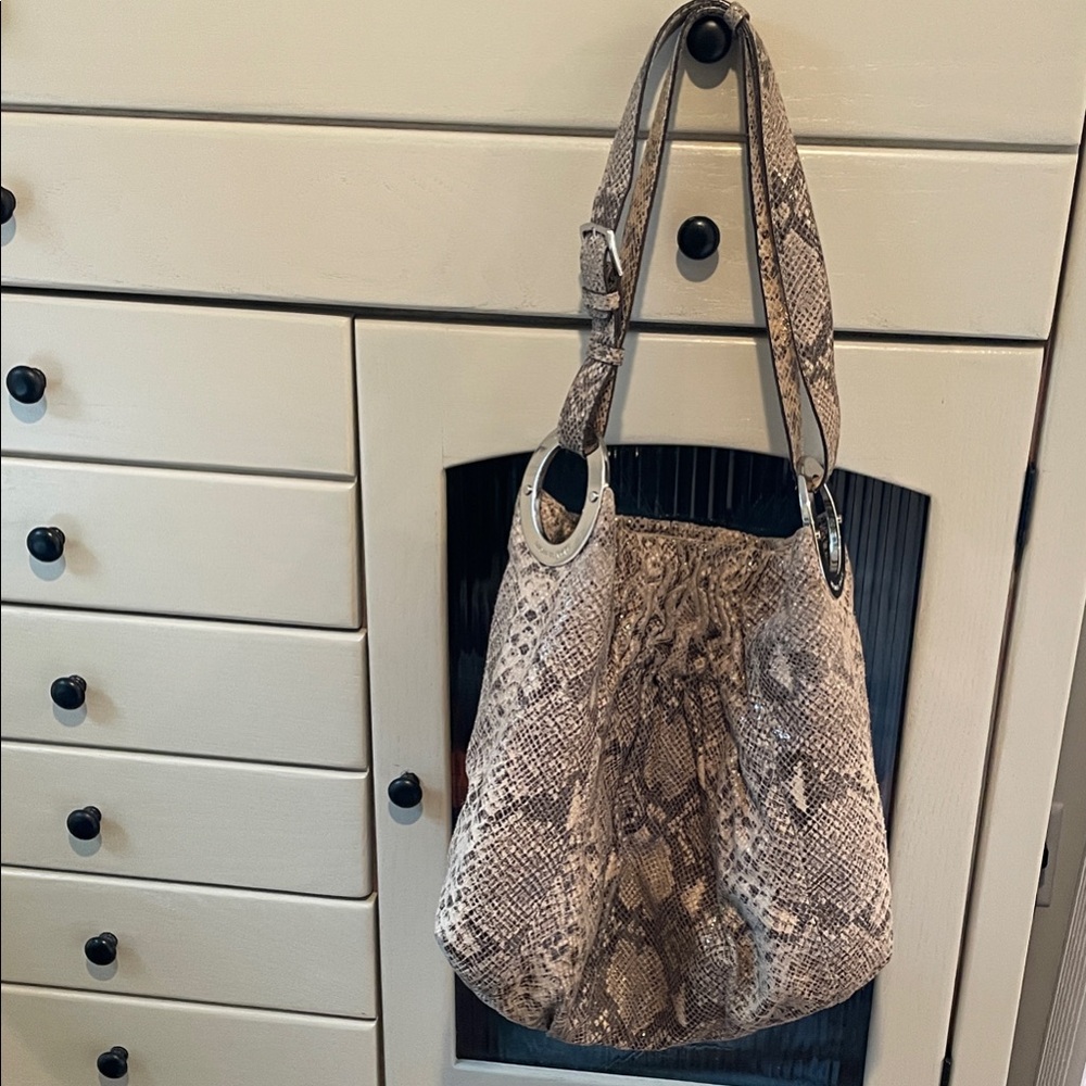 Michael Kors Python-Print Hobo Bag With Adjustabl… - image 2
